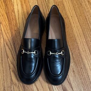 Madewell Black Leather Loafers Size 9